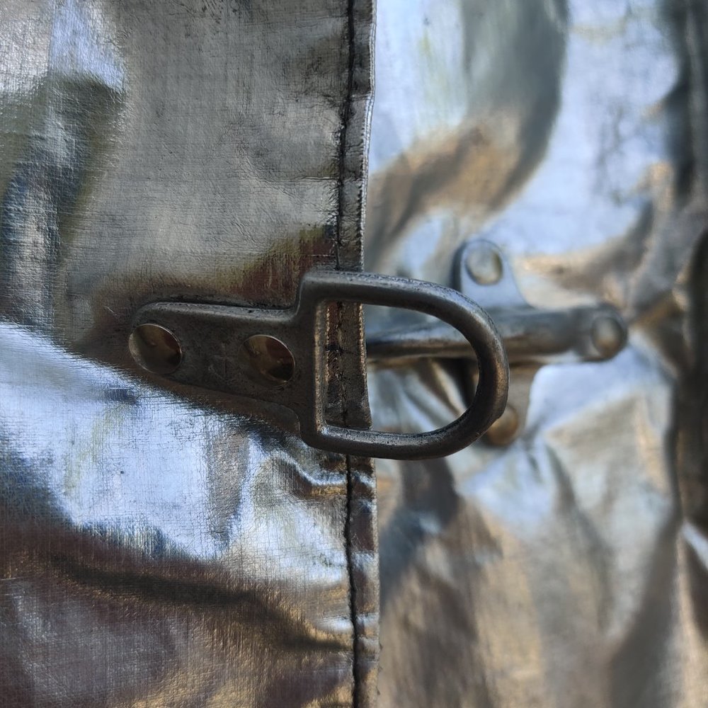 RARE 60s Vintage Silver Firefighter's Lined Parka | Size 42 | Made in USA - Picture 8 of 14